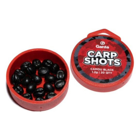 Garda bročky carp shots camou black - 20 ks 1,2 g