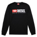 Tričko diesel t-just-ls-div t-shirt černá