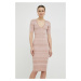 Šaty Elisabetta Franchi růžová barva, mini