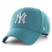Bavlněná baseballová čepice 47brand Mlb New York Yankees zelená barva, s aplikací