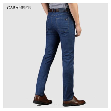 Pánské elastické džíny Slim business kalhoty klasické CARANFLER