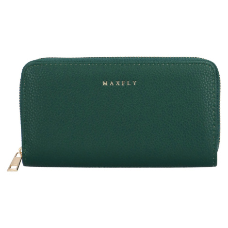 Velká stylová dámská koženková peněženka Julien, tmavě zelená MaxFly