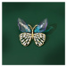 Éternelle Brož se zirkony Esmeralda - motýl B7186-XR09298B Zelená