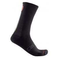 CASTELLI Cyklistické ponožky klasické - RACING STRIPE - černá