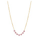 Brosway Půvabný pozlacený náhrdelník s růžovými krystaly Symphonia BYM138