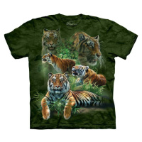 Pánské batikované triko The Mountain - Jungle Tigers - zelené