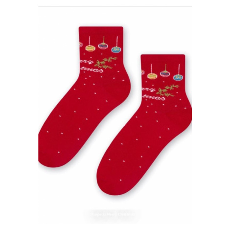 Dámské ponožky Steven 099 654 Červená