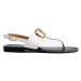 Komfortní dámské sandály bílé bez podpatku