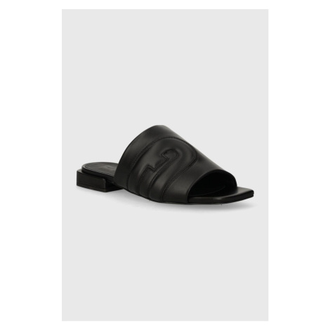 Kožené pantofle Furla PIC NIC dámské, černá barva, YH83FPN BX2895 O6000
