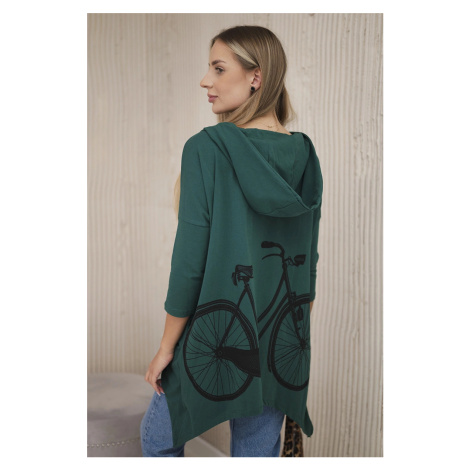 Kesi Mikina Bike s potiskem Barva: Zelená - tmavě