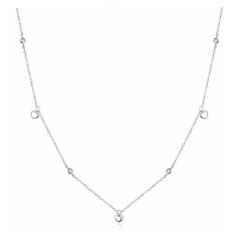OLIVIE Stříbrný srdíčkový náhrdelník 4453