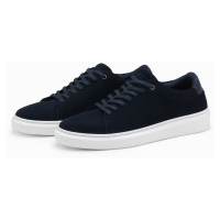 Ombre Classic men's soft suede sneaker shoes - navy blue