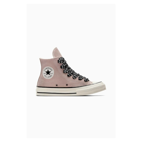 Semišové tenisky Converse Chuck 70 Suede hnědá barva, A08303C