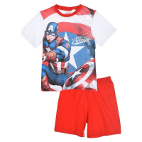 Avengers Marvel Captain America červené chlapecké pyžamo Červená