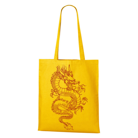 Plátěná taška s potiskem čínského draka - originální a praktická plátěná taška BezvaTriko