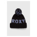 Čepice Roxy černá barva, z husté pleteniny