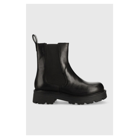 Kožené kotníkové boty Vagabond Shoemakers Cosmo 2.0 dámské, černá barva, na platformě