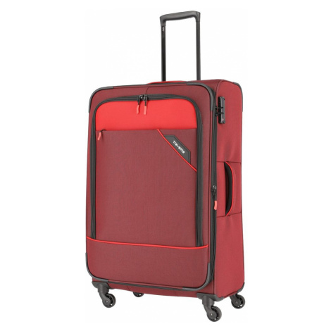 Travelite Látkový cestovní kufr Derby 4w L Red 102/115 l