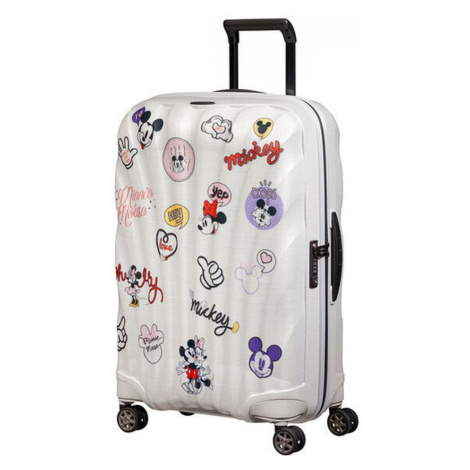 Samsonite Skořepinový cestovní kufr C-lite Disney Spinner 68 l - bílá