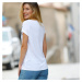Blancheporte Rovné tričko s kulatým výstřihem bílá