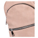 Prostorný dámský koženkový batůžek Rozita, růžová
