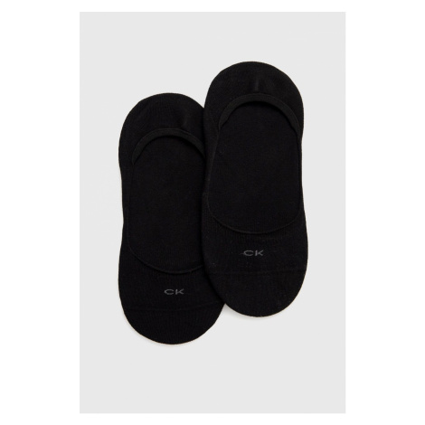 Ponožky Calvin Klein (2-pack) dámské, černá barva