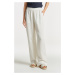 KALHOTY GANT LINEN VISCOSE PULL-ON PANTS bílá