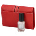 Menší dámská kožená peněženka s prošíváním Silvestro, červená
