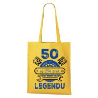 DOBRÝ TRIKO Bavlněná taška s potiskem 50 let legenda Barva: Žlutá