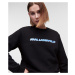 Mikina karl lagerfeld future logo crop sweatshirt černá