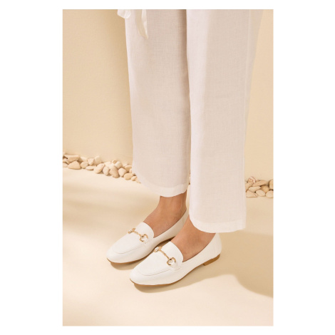 Yaya by Hotiç White Pedestrian Women's Loafer