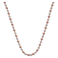 Hot Diamonds Stříbrný řetízek Emozioni Silver and Rose Gold Bead 45 CH019