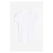 H & M - Přiléhavé tričko z mikrovlákna - bílá