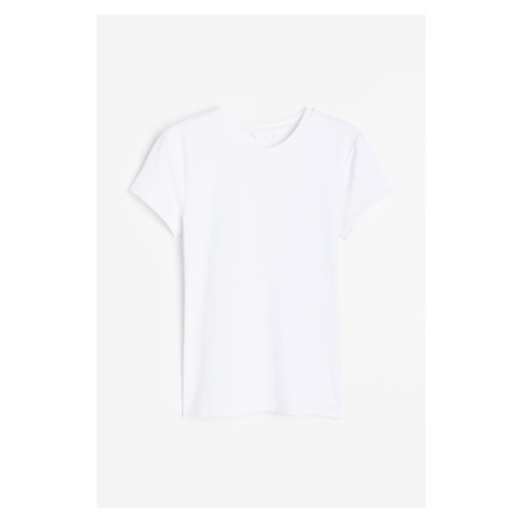 H & M - Přiléhavé tričko - bílá H&M