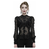 košile dámská DEVIL FASHION - Black semitransparent gothic