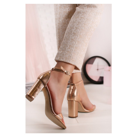 Růžovozlaté sandály Blithe Ideal