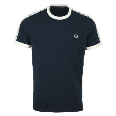 Fred Perry Taped Ringer Tee-Shirt Modrá