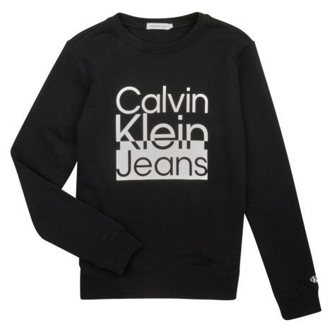 Calvin Klein Jeans BOX LOGO SWEATSHIRT Černá