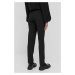 Kalhoty Hugo dámské, černá barva, jednoduché, high waist