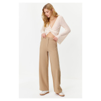 Trendyol Mink Wide Leg Wide Leg Woven Trousers