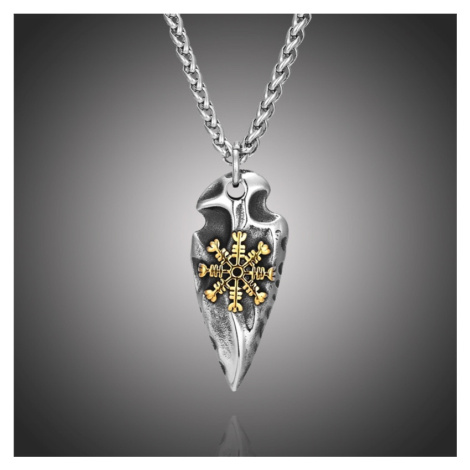Daniel Dawson Pánský náhrdelník Ódinovo kopí - GUNGNIR - symbol VEGVISIR NH1159-WJ-22 60 cm Vint