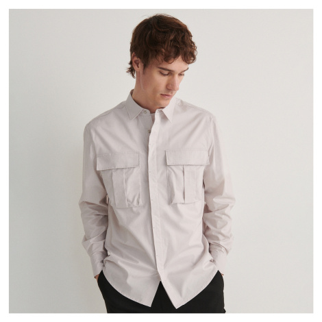 Reserved - Košile regular fit s vysokým podílem bavlny - Růžová