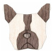 Dřevěná brož ve tvaru psa French Bulldog Brooch
