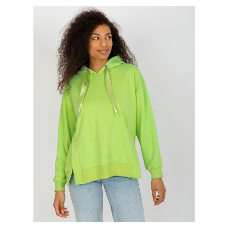 SVĚTLE ZELENÁ OVERSIZE MIKINA -LIGHT GREEN BASIC