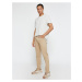 Koton Basic Gabardine Trousers Slim Fit Button Detailed Pockets.