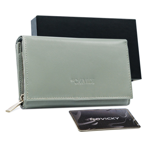 Klasická dámská kožená peněženka s klopou na patentku 4U CAVALDI