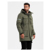 Men's insulated long jacket with reflective elements - olive V3 OM-JALJ-0169