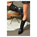 Fox Shoes R973934009 Women's Black Low Heeled Boots