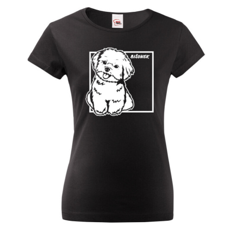 Dámské tričko pro milovníky zvířat - Bišonek BezvaTriko
