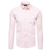 D Street Pánská košile s dlouhým rukávem Rahen růžová Růžová